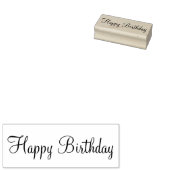 Happy Birthday Cursive Script-Sjabloon Rubberstempel (Gestempeld)