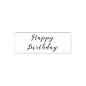 Happy Birthday Cursive Script Tekst Sjabloon Zelfinktende Stempel (Design)