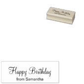 Happy Birthday Cursive Script Toevoegen aan Jouw n Rubberstempel (Gestempeld)