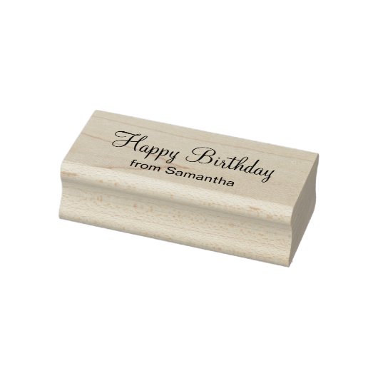 Happy Birthday Cursive Script Toevoegen aan Jouw n Rubberstempel (Stempel)