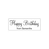 Happy Birthday Cursive Script Toevoegen aan Jouw n Zelfinktende Stempel (Design)