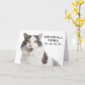 Happy Birthday Custom Age Cat Humor Kaart (Gele Bloem)