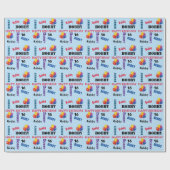 Happy Birthday Custom Boys Name and Age Cadeaupapier (Vlak)