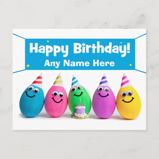 Happy Birthday Custom Egg Humor Holiday Briefkaart (Voorkant)
