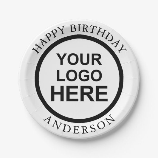 Happy Birthday Custom Logo Paper Bord (Voorkant)
