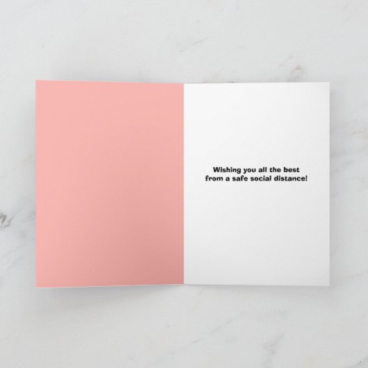 Happy Birthday Custom Naam Puppy in Gezichtsmasker Feestdagen Kaart (Binnen)