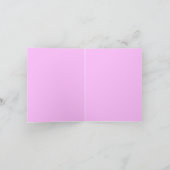 Happy Birthday Custom Name Bright Pink Flowers Kaart (Binnen)