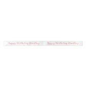 Happy Birthday Custom Name Persoonlijk Satijnen Lint (Voorkant)