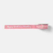 Happy Birthday Custom Name Persoonlijk Satijnen Lint (Voorkant)
