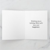 Happy Birthday Custom Photo Black Border Kaart (Binnen)