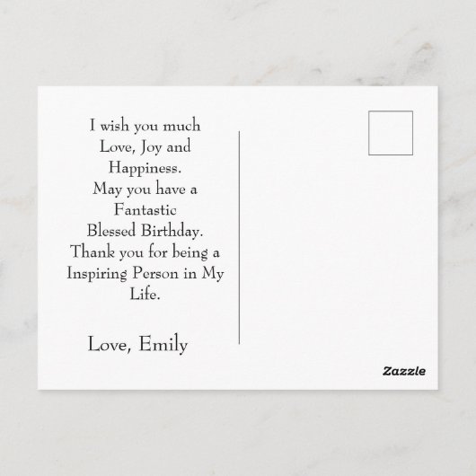 Happy Birthday Custom Photo Card Briefkaart (Achterkant)