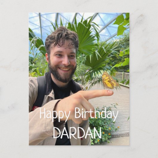 Happy Birthday Custom Photo Card Briefkaart (Voorkant)