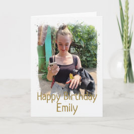 Happy Birthday Custom Photo Card Kaart