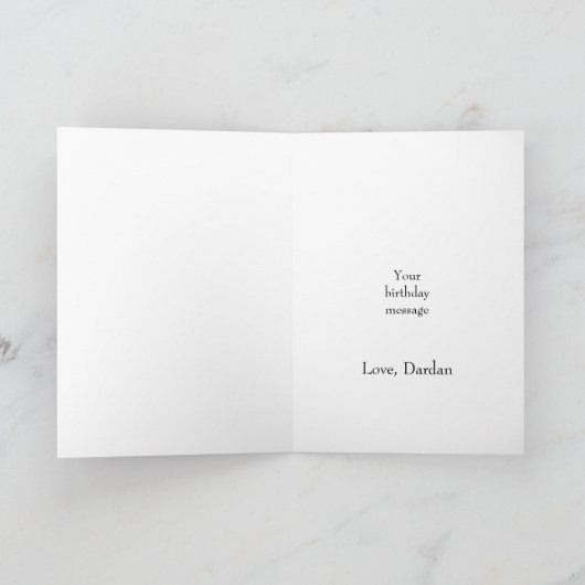 Happy Birthday Custom Photo Card Kaart (Binnen)