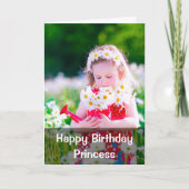Happy Birthday Custom Photo Girl Birthday Kaart (Voorkant)