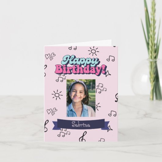 Happy Birthday Custom Photo Kaart (Voorkant)