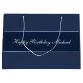 Happy Birthday Custom Script Text Name Groot Cadeauzakje (Voorkant)