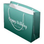 Happy Birthday Custom Sjabloon Modern Elegant Groot Cadeauzakje (Achterkant Gekanteld)