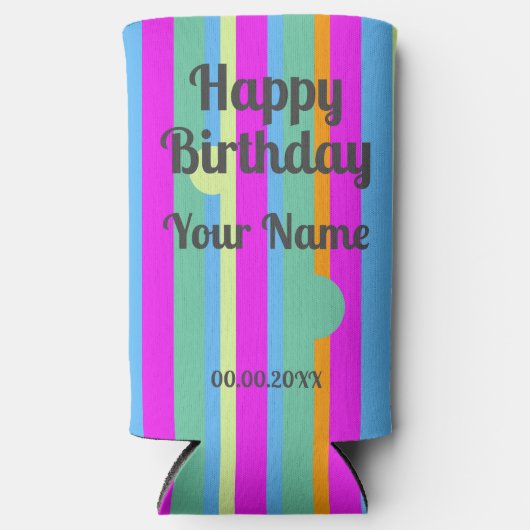 Happy Birthday Custom Supplies Seltzer Blikjeskoeler (Voorkant)