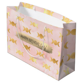 Happy Birthday Custom Text Trendy Gepersonaliseerd Groot Cadeauzakje