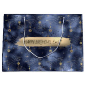 Happy Birthday Custom Text Trendy Gepersonaliseerd Groot Cadeauzakje (Voorkant)