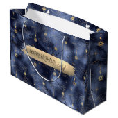 Happy Birthday Custom Text Trendy Gepersonaliseerd Groot Cadeauzakje (Achterkant Gekanteld)