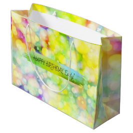 Happy Birthday Custom Text Trendy Gepersonaliseerd Groot Cadeauzakje