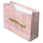 Happy Birthday Custom Text Trendy Gepersonaliseerd Groot Cadeauzakje (Voorkant Gekanteld)