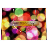 Happy Birthday Custom Text Trendy Gepersonaliseerd Groot Cadeauzakje (Voorkant)