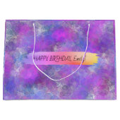 Happy Birthday Custom Text Trendy Gepersonaliseerd Groot Cadeauzakje (Voorkant)