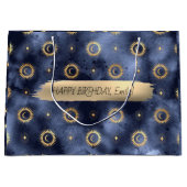 Happy Birthday Custom Text Trendy Gepersonaliseerd Groot Cadeauzakje (Voorkant)
