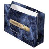 Happy Birthday Custom Text Trendy Gepersonaliseerd Groot Cadeauzakje (Voorkant Gekanteld)