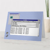 Happy Birthday Custom Text Windows 95 Computer Kaart (Voorkant)