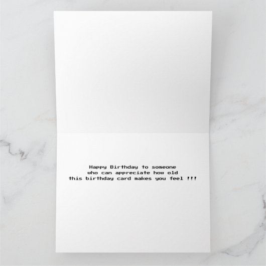 Happy Birthday Custom Text Windows 95 Computer Kaart (Binnen)