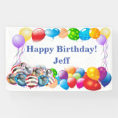 Happy Birthday Custom Vinyl Banner, 3' x 5' Spandoek (Horizontaal)