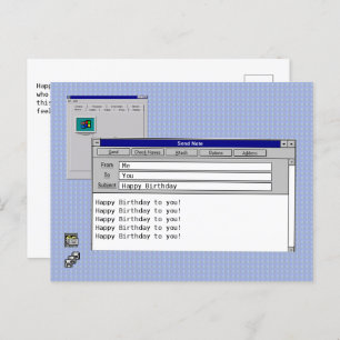 Happy Birthday Custom Windows 95 Computer Theme Briefkaart