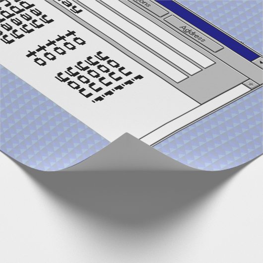 Happy Birthday Custom Windows 95 Computer Theme Cadeaupapier (Hoek)