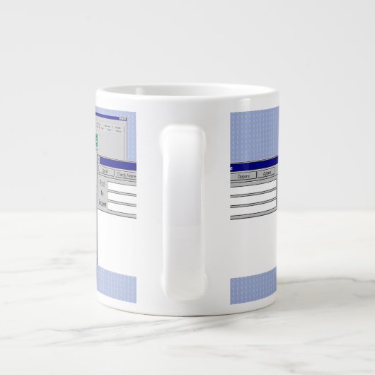 Happy Birthday Custom Windows 95 Computer Theme Grote Koffiekop (Achterkant)