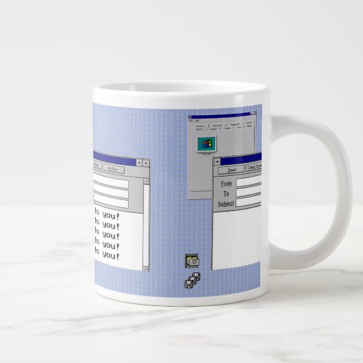 Happy Birthday Custom Windows 95 Computer Theme Grote Koffiekop (Rechts)