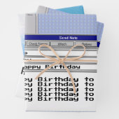 Happy Birthday Custom Windows 95 Computer Theme Inpakpapier Vel (In situ)