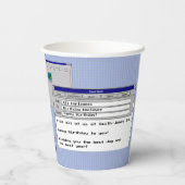 Happy Birthday Custom Windows 95 Computer Theme Papieren Bekers (Achterkant)