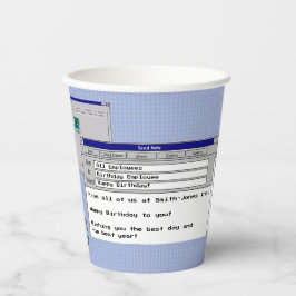 Happy Birthday Custom Windows 95 Computer Theme Papieren Bekers