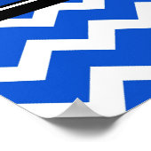 Happy Birthday Custom Year Name Banner Blue Poster (Hoek)