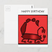 Happy Birthday Custom Zodiac Sign Schorpioen Brief Briefkaart (Voorkant / Achterkant)