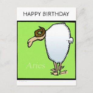 Happy Birthday Custom Zodiac Signs Aries Briefkaar Briefkaart