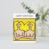 Happy Birthday Custom Zodiac Signs Gemini Briefkaa Briefkaart (Staand voorkant)