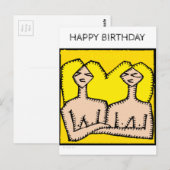 Happy Birthday Custom Zodiac Signs Gemini Briefkaa Briefkaart (Voorkant / Achterkant)