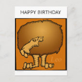 Happy Birthday Custom Zodiac Signs Leo Briefkaart (Voorkant)