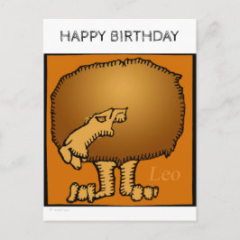Happy Birthday Custom Zodiac Signs Leo Briefkaart