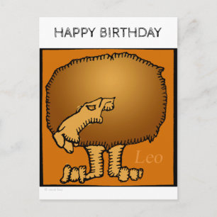 Happy Birthday Custom Zodiac Signs Leo-Briefkaart Briefkaart